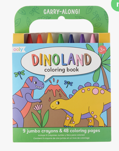 Carry Along Coloring Book Set- Dinoland