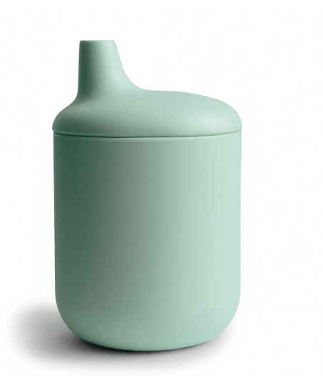 Silicone Sippy Cup- Cambridge Blue - Mushie & Co