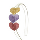 VAL- Cece Multi heart Gold Purple Vintage Pink headband - Lilies & Roses