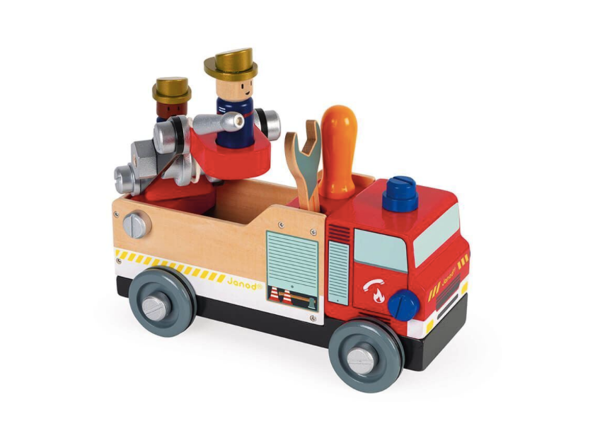 Bricos Kids Wooden Fire Truck - Jura Toys