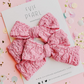 Pink Lacey Medium Pinwheel Pigtails - Evie Pearl
