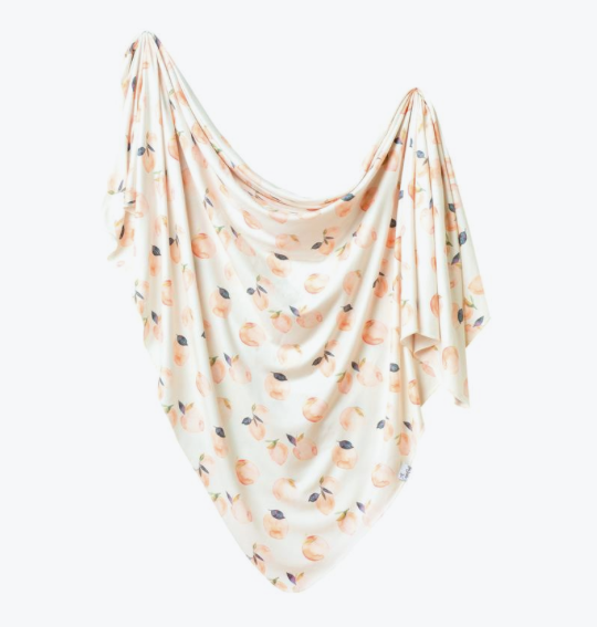 Knit Swaddle Blanket- Caroline - Copper Pearl