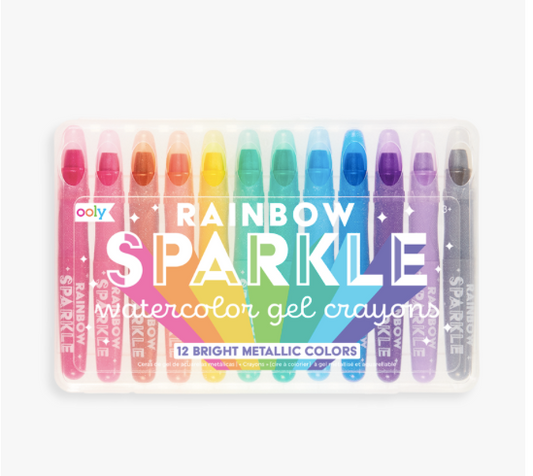 Rainbow Sparkle Watercolor Gel Crayons - Baby Sweet Pea's Boutique