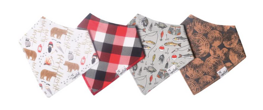 Baby Bandana Bibs- Lumberjack - Copper Pearl