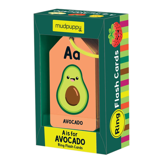 A is for Avocado Ring Flash Cards - mudpuppy