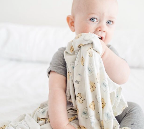 Knit Swaddle Blanket- Chip - Copper Pearl