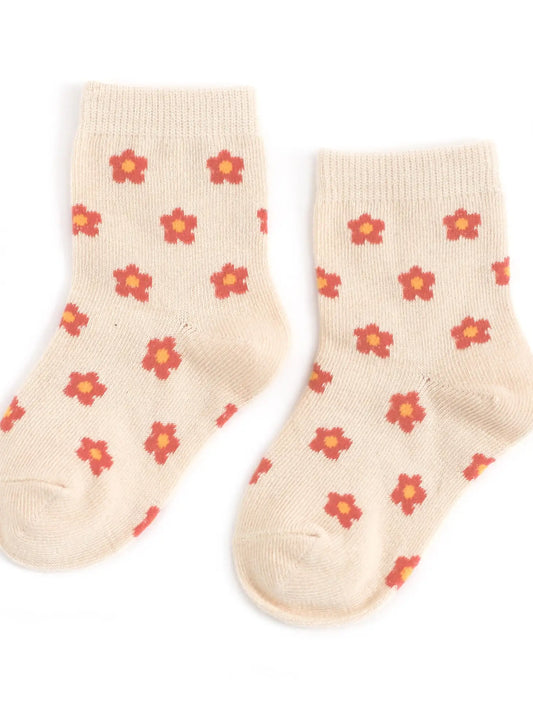 Vanilla Flower Midi Sock - Little Stocking Company