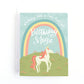 Wishing you a birthday… (unicorn) Birthday Card - Pedaller Designs
