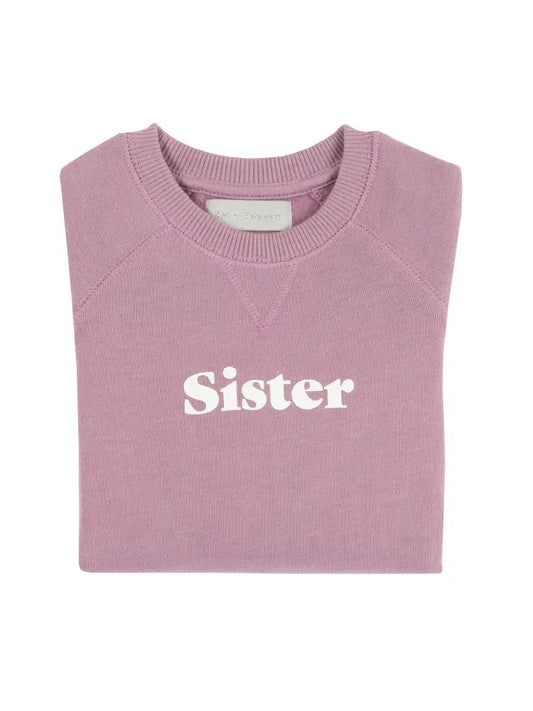 "Sister" Violet Sweatshirt - Bob & Blossom