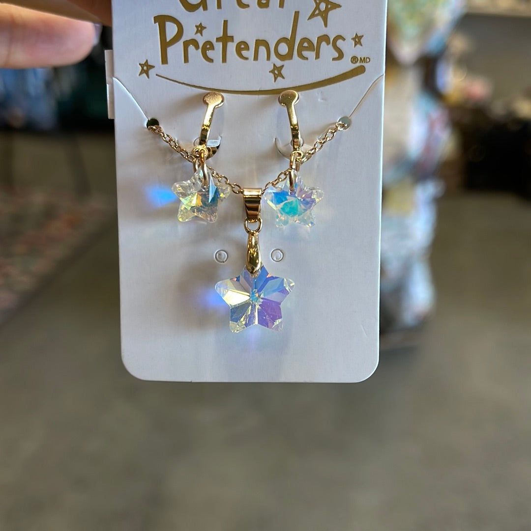 Star Necklace & Clip on Earrings - Great Pretenders